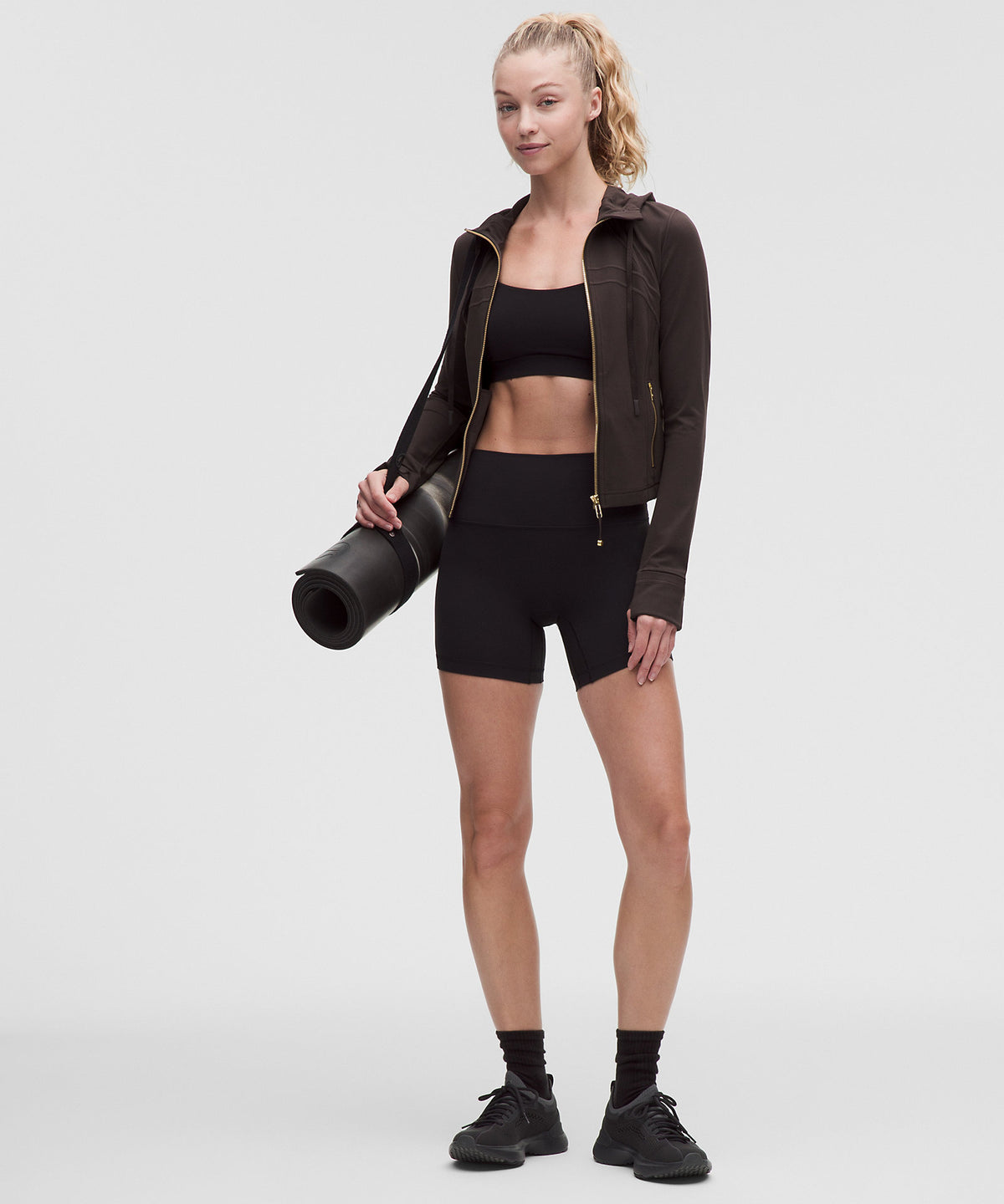 Lululemon Define Cropped Hooded Jacket Nulu - Mahogany Muse - imagen 2