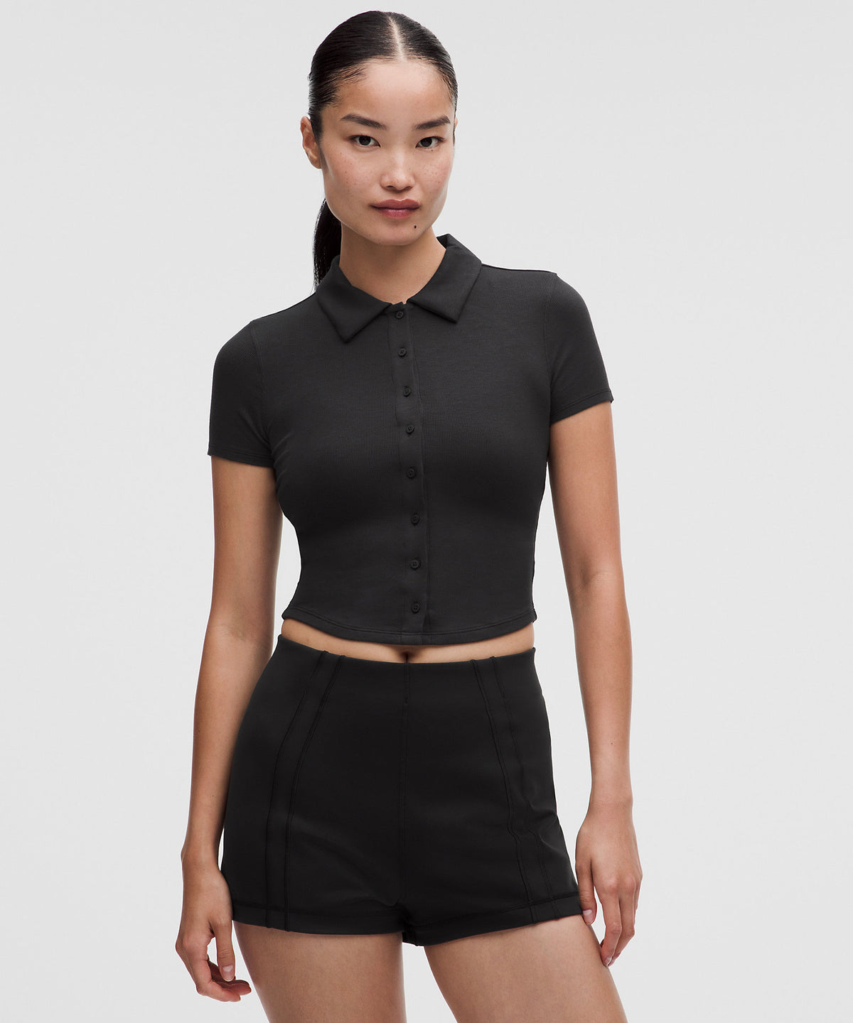 Lululemon Button-Up Collared Short-Sleeve Shirt - Black - imagen 2