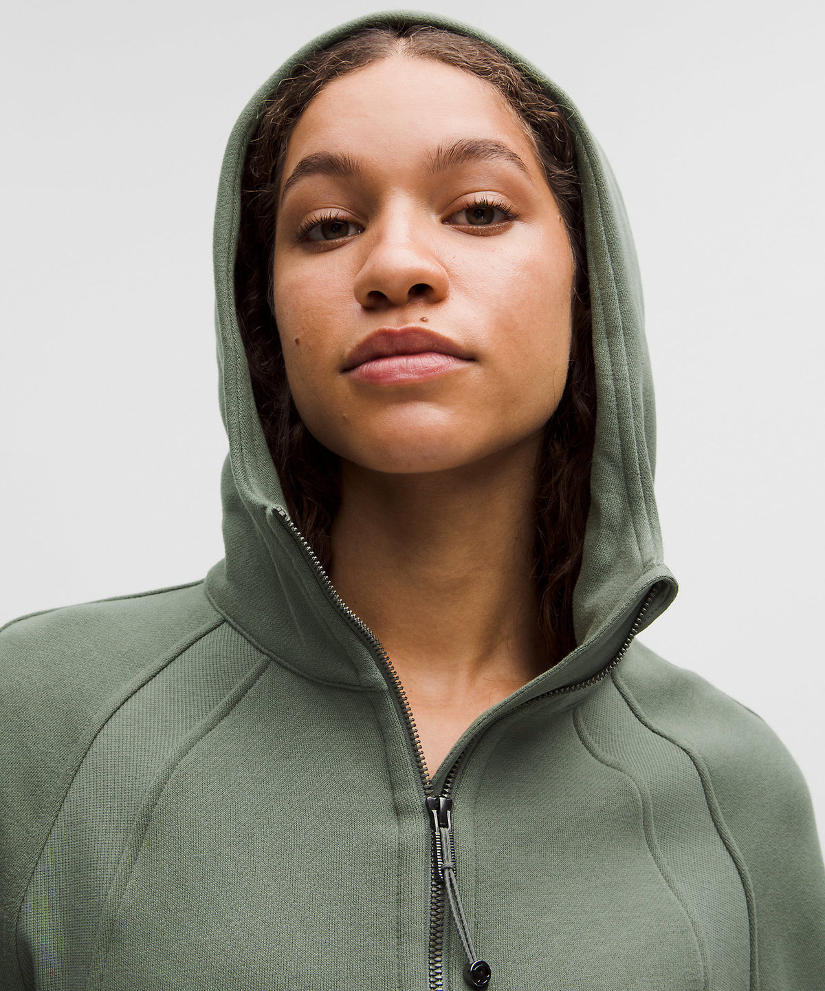 Lululemon Scuba Oversized Half-Zip Hoodie Long - Willow Leaf - imagen 4