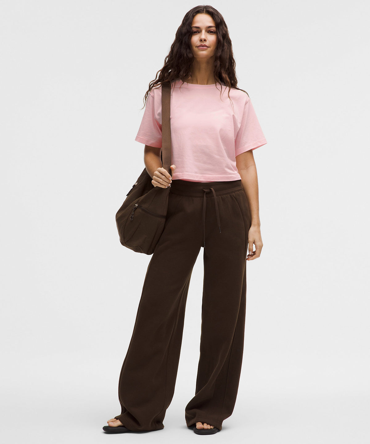 Lululemon All Yours Organic Cotton-Blend Cropped T-Shirt - Pink Pearl - imagen 2