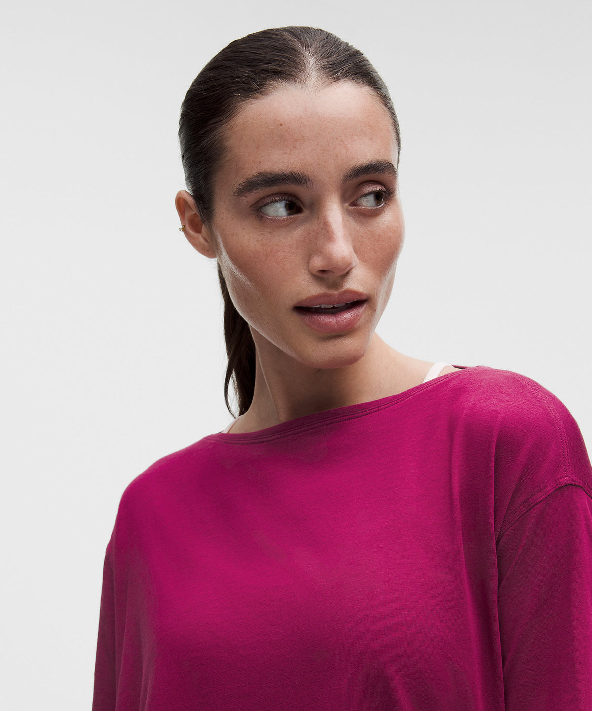 Lululemon Back In Action Organic Cotton-Blend T-Shirt - Raspberry Rave - imagen 4