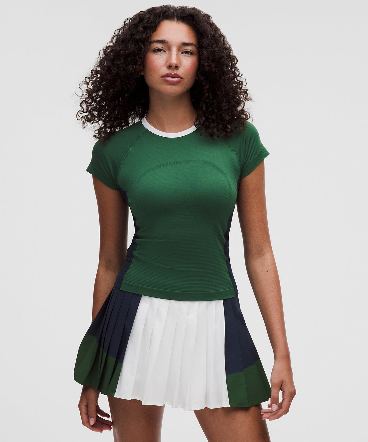 Lululemon Swiftly Tech Short-Sleeve Shirt 2.0 Waist Length Colourblock - Ivy Grove - imagen 1