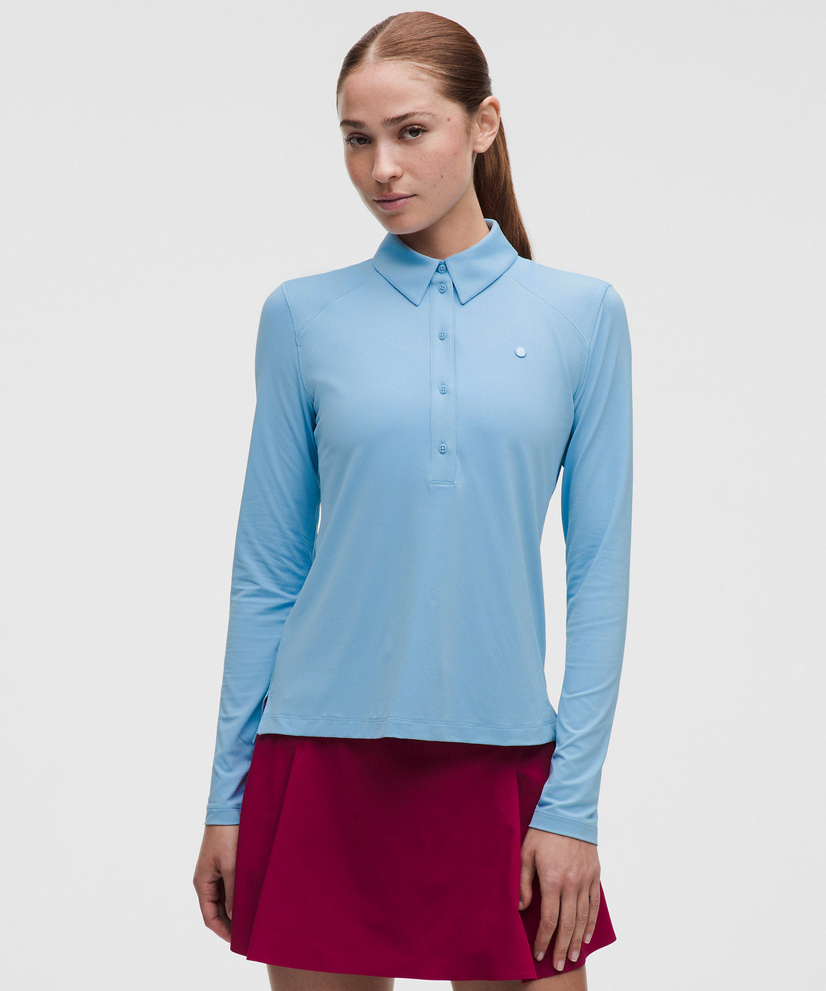 Lululemon Quick-Dry Long-Sleeve Polo Shirt Straight Hem - Dreamy Blue - imagen 1