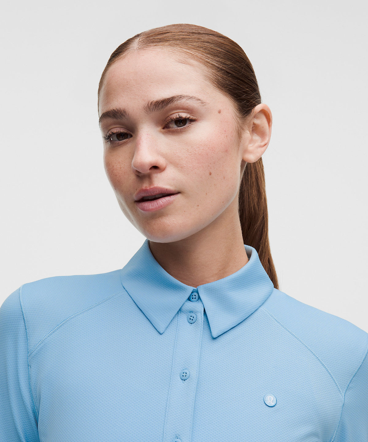 Lululemon Quick-Dry Long-Sleeve Polo Shirt Straight Hem - Dreamy Blue - imagen 4