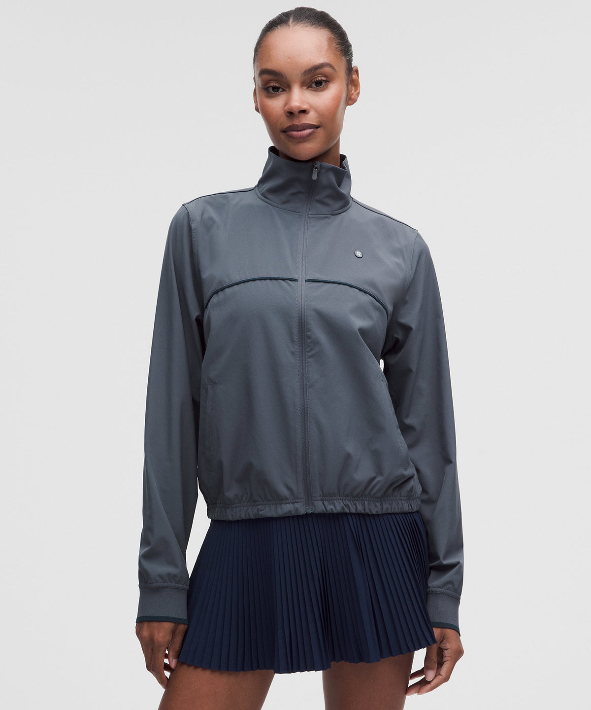 Lululemon Court Rival Tennis Track Jacket Stitched Logo - Dusty Diamond - imagen 1