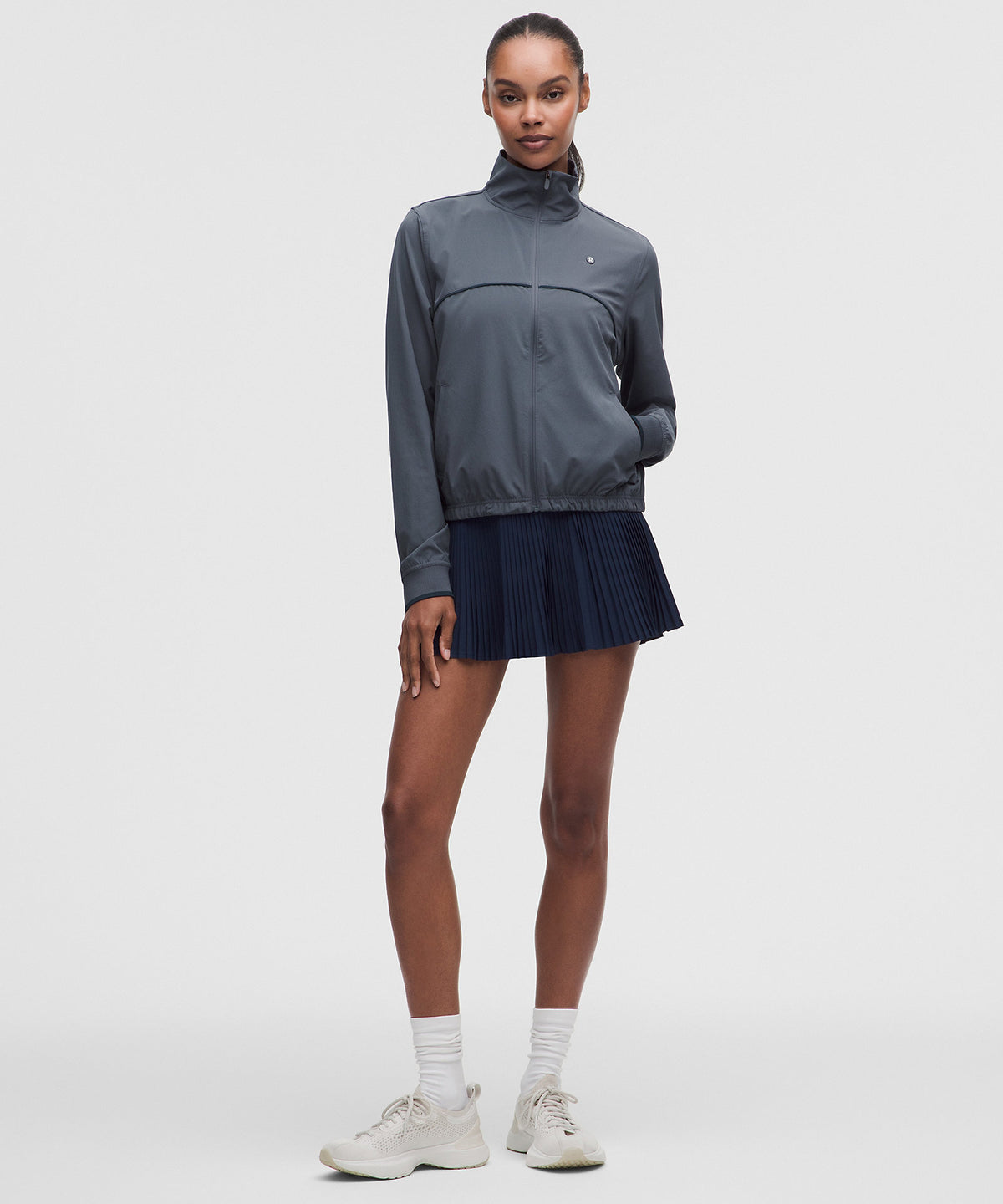 Lululemon Court Rival Tennis Track Jacket Stitched Logo - Dusty Diamond - imagen 2