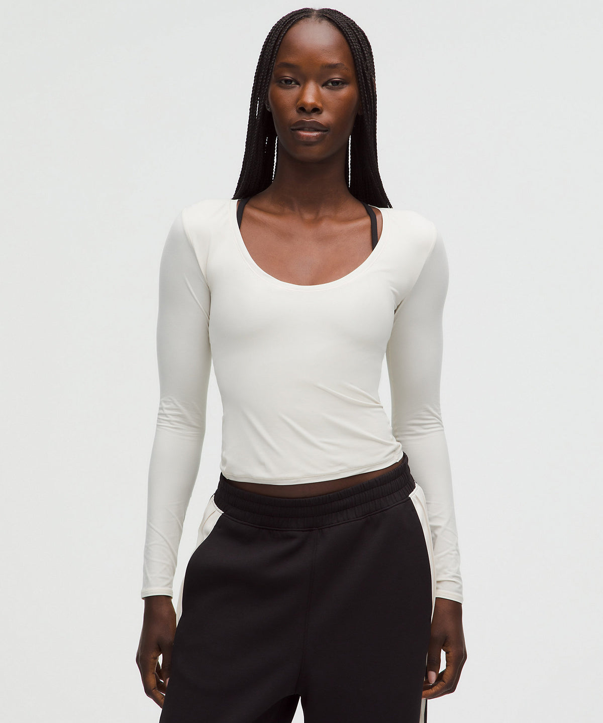 Lululemon Wundermost Ultra-Soft Nulu Scoopneck Long-Sleeve Shirt - Light Ivory - imagen 1