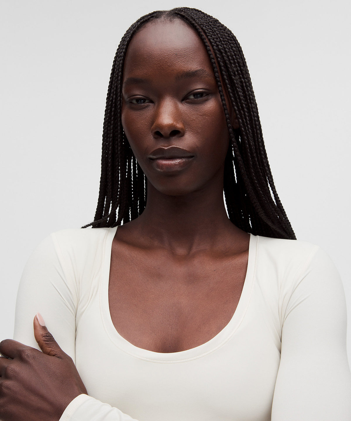 Lululemon Wundermost Ultra-Soft Nulu Scoopneck Long-Sleeve Shirt - Light Ivory - imagen 4