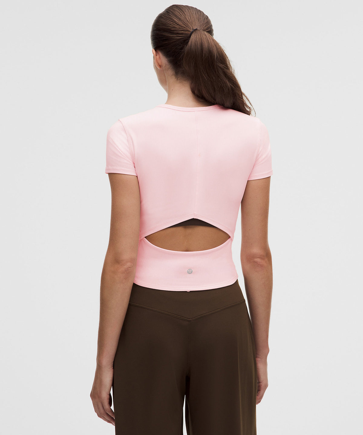 Lululemon All It Takes Ribbed Keyhole Short-Sleeve Shirt - Pink Pearl - imagen 3
