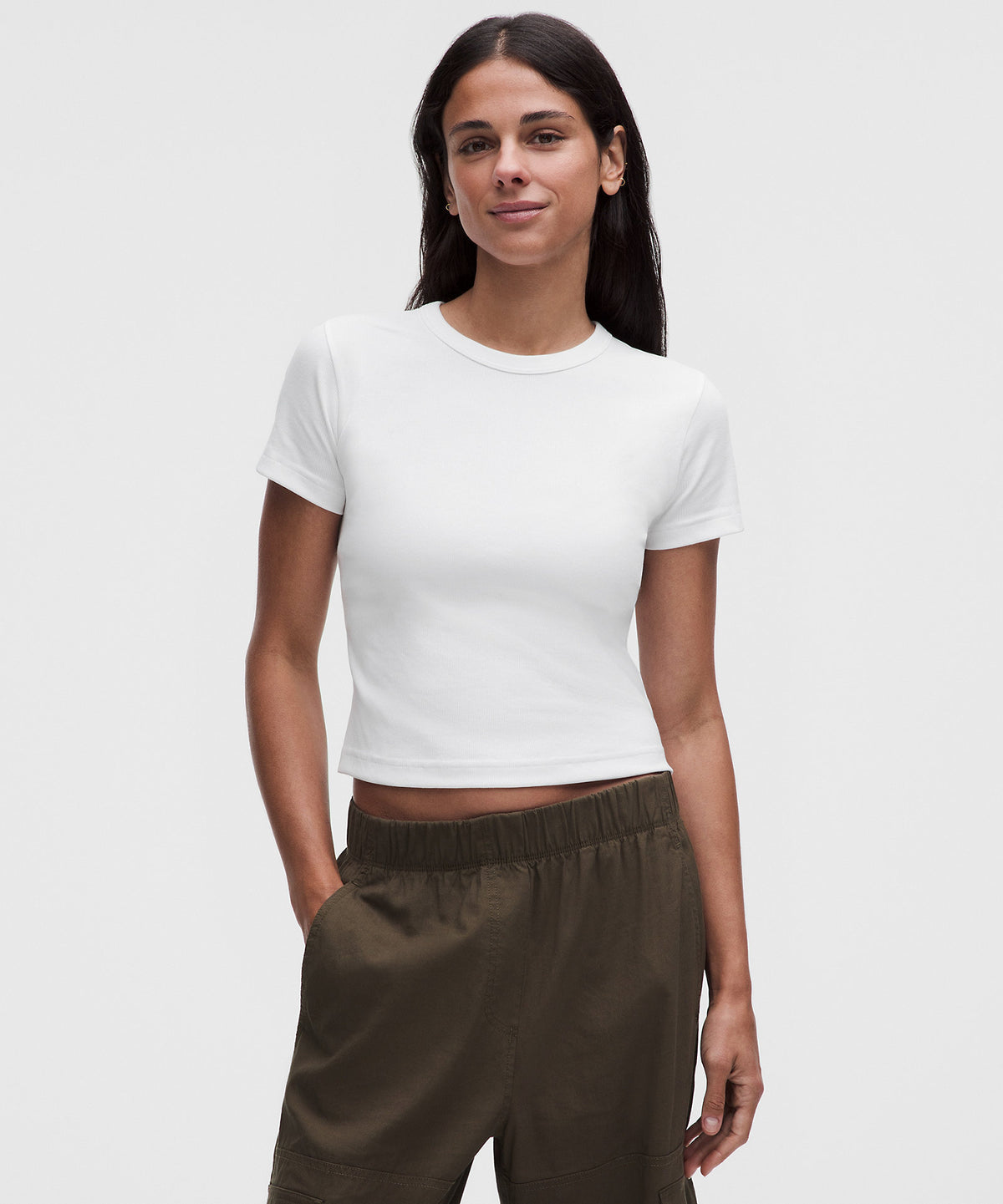 Lululemon Little Ribbed Tee - White - imagen 1