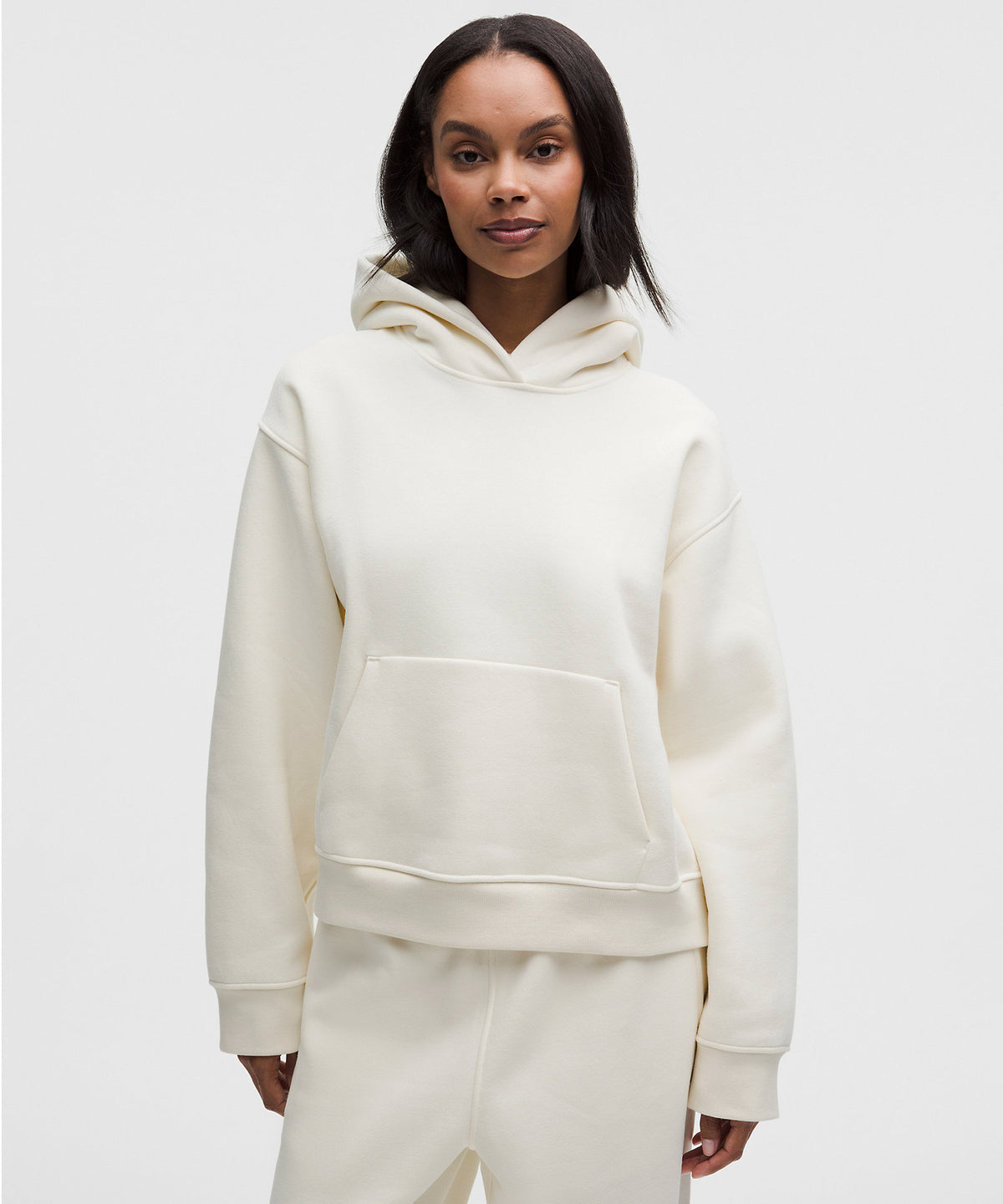 Lululemon Women's Steady State SuperLoft Hoodie Wider Cuff - Coconut Ivory - imagen 1