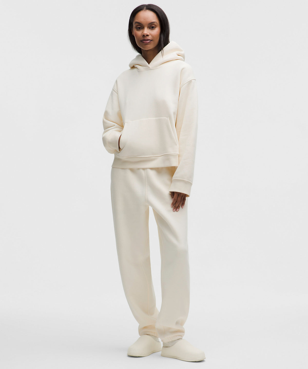 Lululemon Women's Steady State SuperLoft Hoodie Wider Cuff - Coconut Ivory - imagen 2