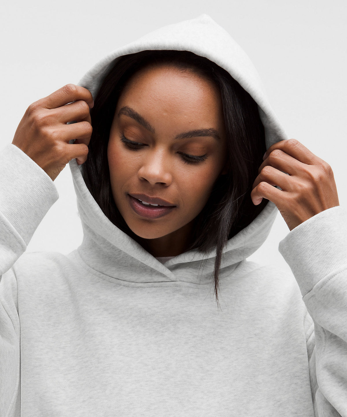 Lululemon Women's Steady State SuperLoft Hoodie Wider Cuff - Heathered Core Ultra Light Grey - imagen 4