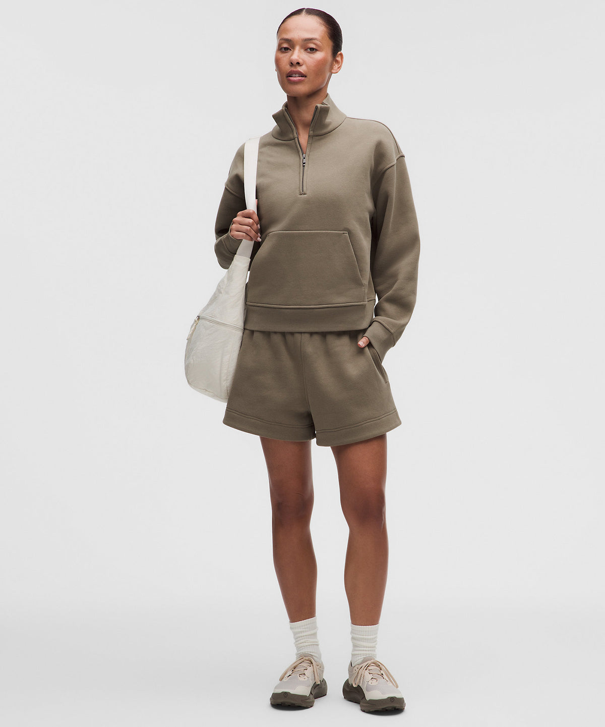 Lululemon Women's Steady State SuperLoft Funnel-Neck Half Zip - Cypress Forest - imagen 2