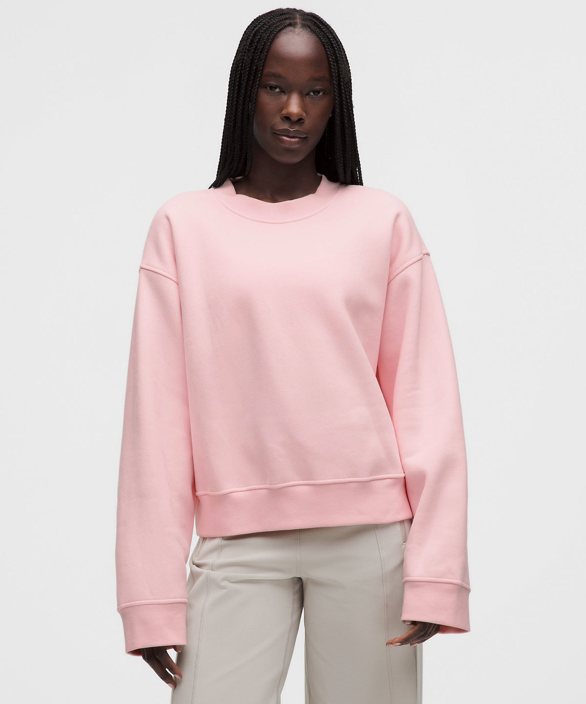 Lululemon Women's Steady State SuperLoft Crew Wider Cuff - Pink Pearl - imagen 1