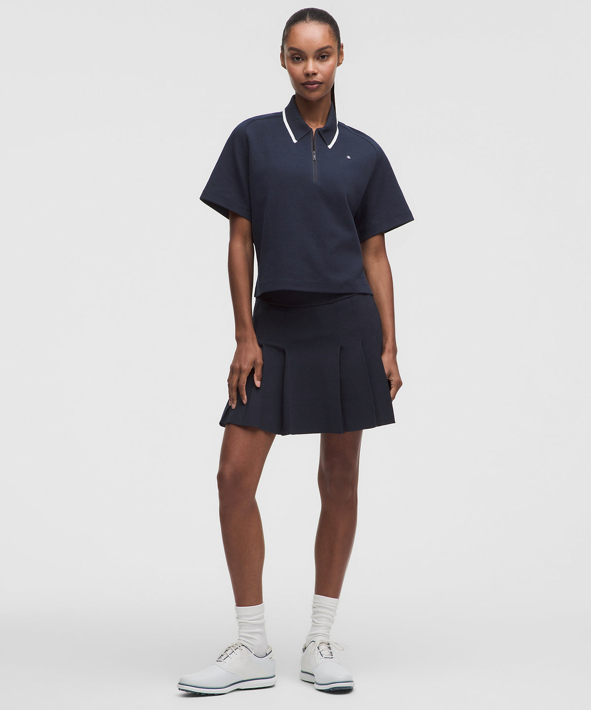 Lululemon Cotton-Blend Pique Short-Sleeve Polo Shirt - True Navy - imagen 2