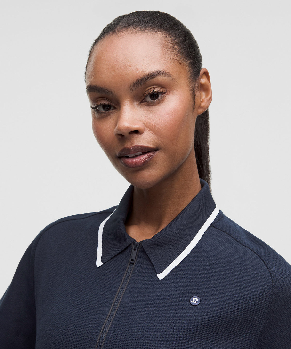 Lululemon Cotton-Blend Pique Short-Sleeve Polo Shirt - True Navy - imagen 4