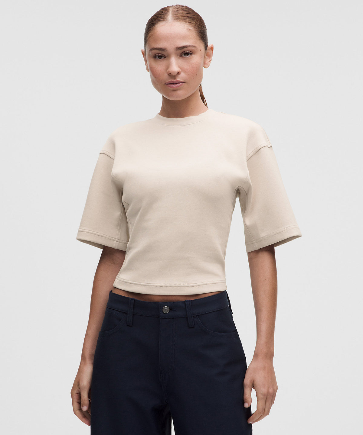 Lululemon Double-Knit Relaxed Short-Sleeve Shirt - Sand Dollar - imagen 1