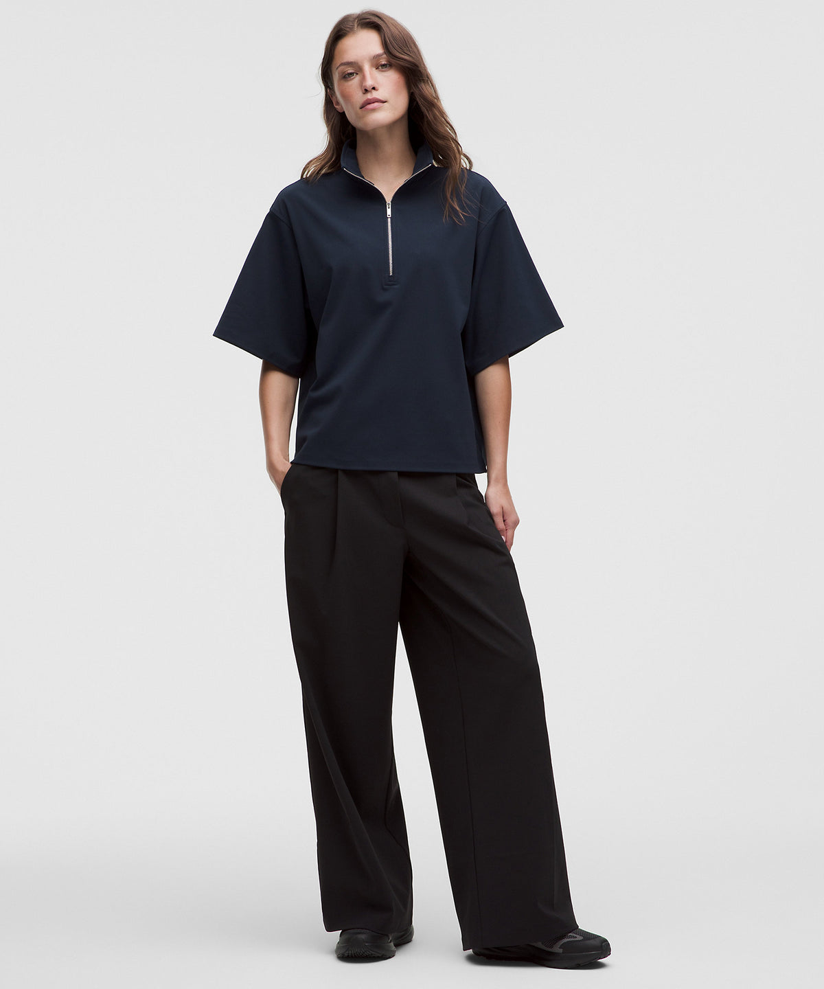Lululemon Daydrift Short-Sleeve Half Zip - True Navy - imagen 2
