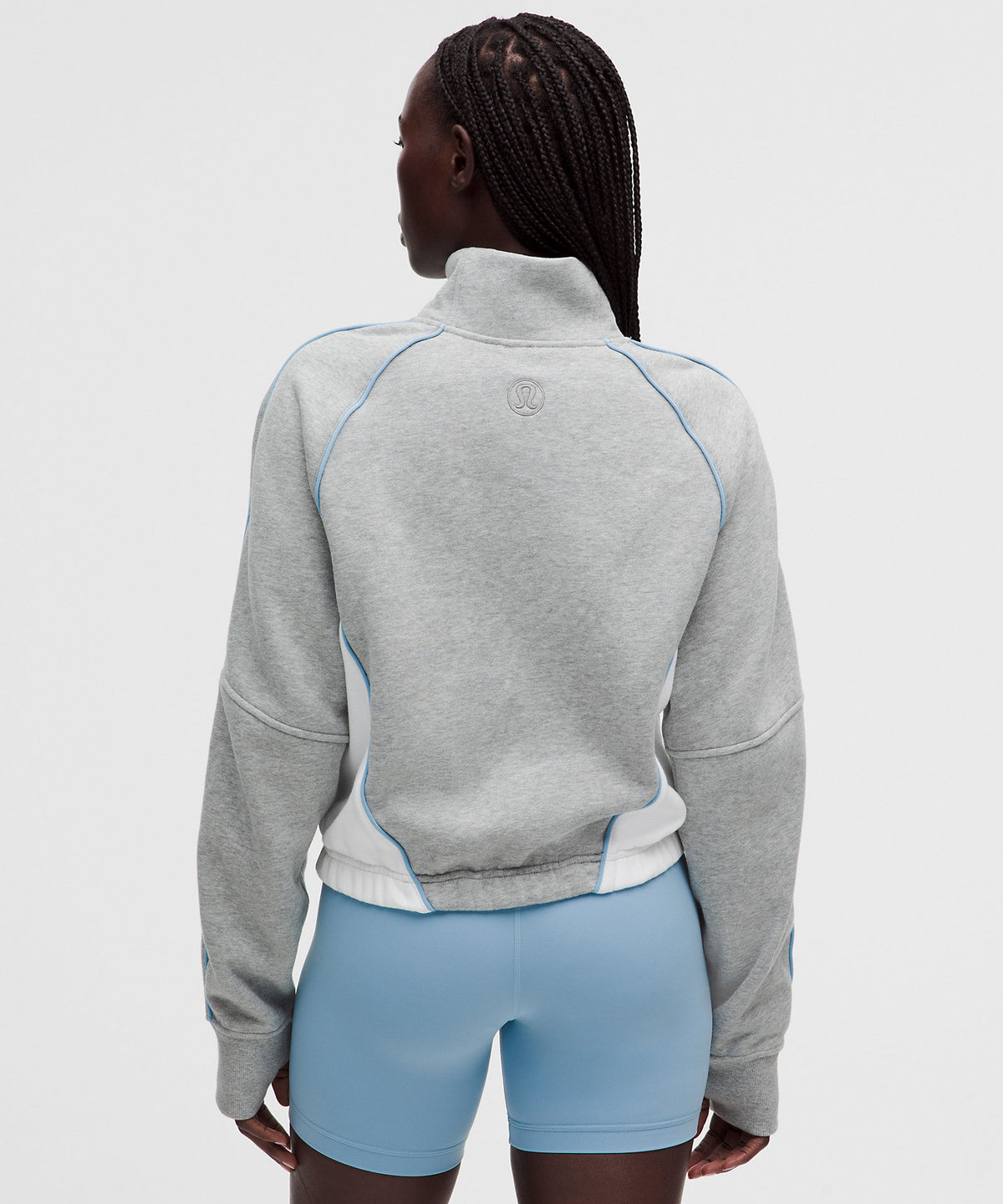 Lululemon Scuba Relaxed Half-Zip Colourblock - Heathered Core Medium Grey - imagen 3