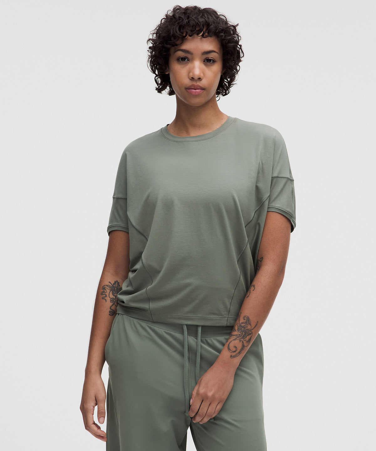 Lululemon Cotton-Modal-Blend Dolman Tee - Willow Leaf - imagen 1