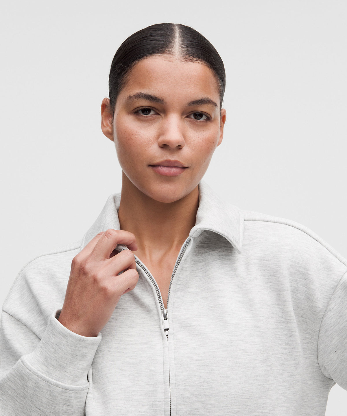 Lululemon Smooth Spacer Relaxed Collared Half Zip - Heathered Core Ultra Light Grey - imagen 4