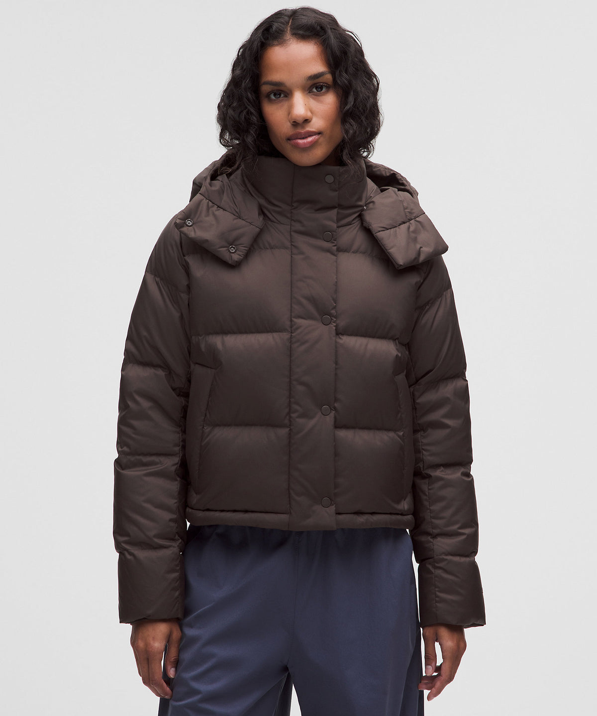 Lululemon Wunder Puff 600-Down-Fill Cropped Jacket - Mahogany Muse - imagen 1