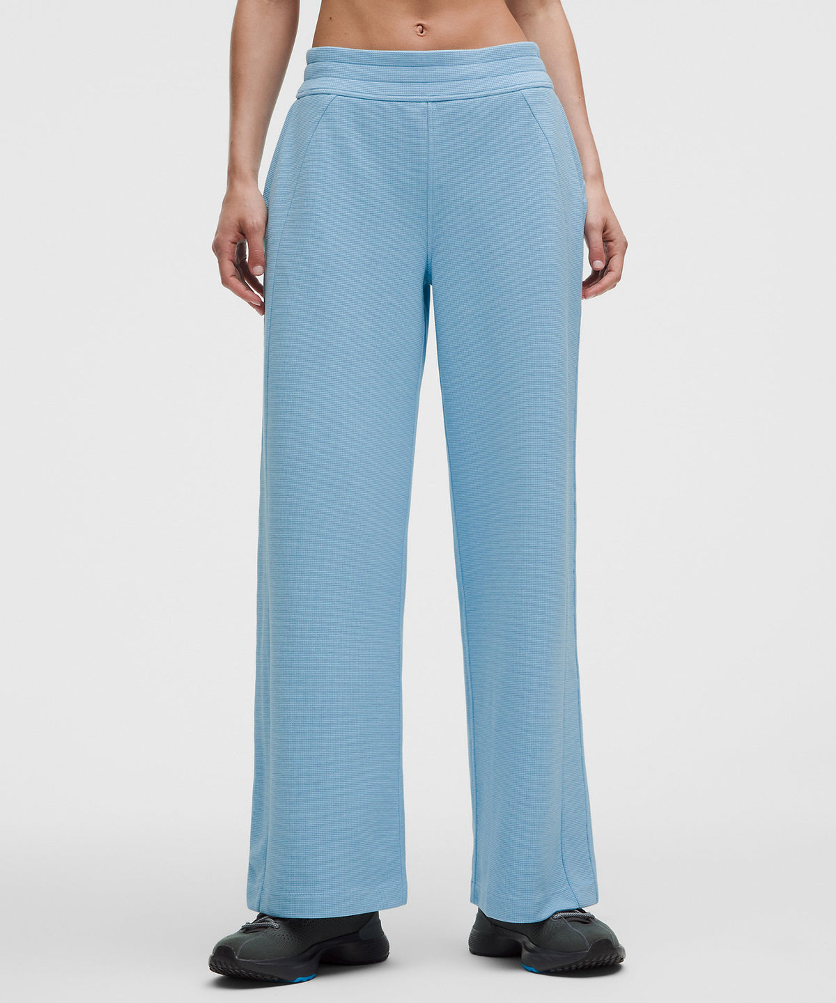Lululemon Scuba Mid-Rise Wide-Leg Pant Waffle - Heathered Dreamy Blue - imagen 2