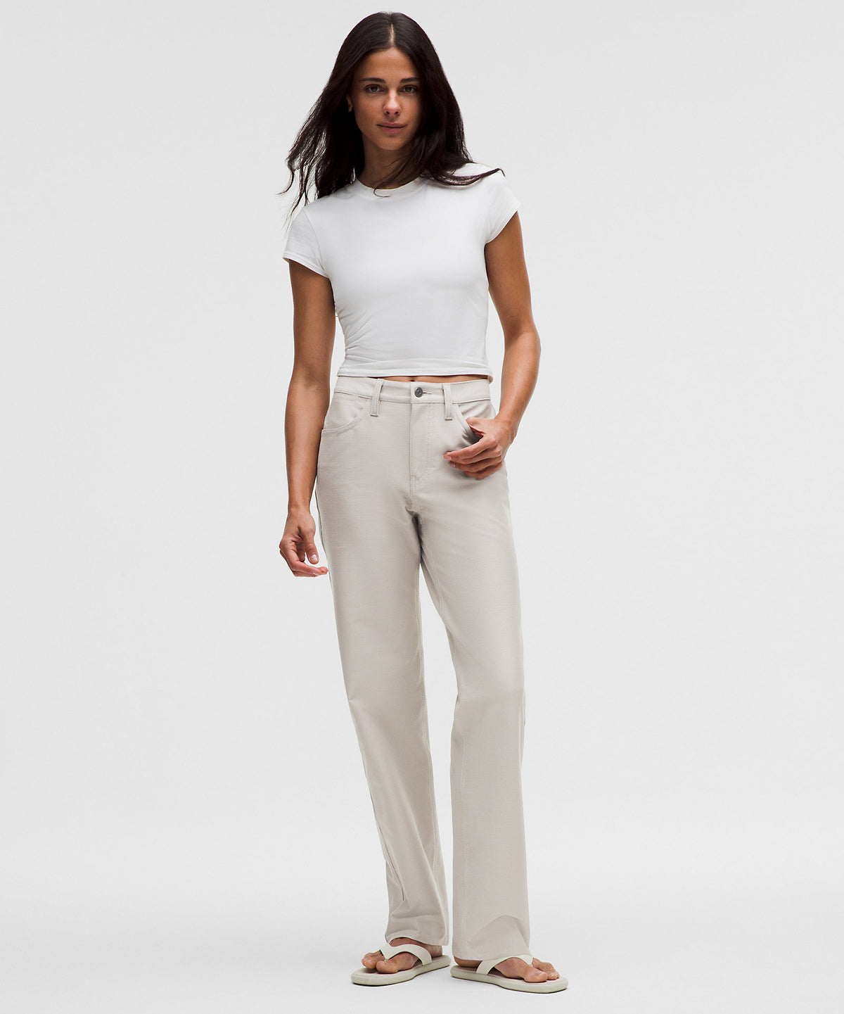 Lululemon EasyFive Mid-Rise Relaxed-Straight Pant Regular - Downtown Tan - imagen 1