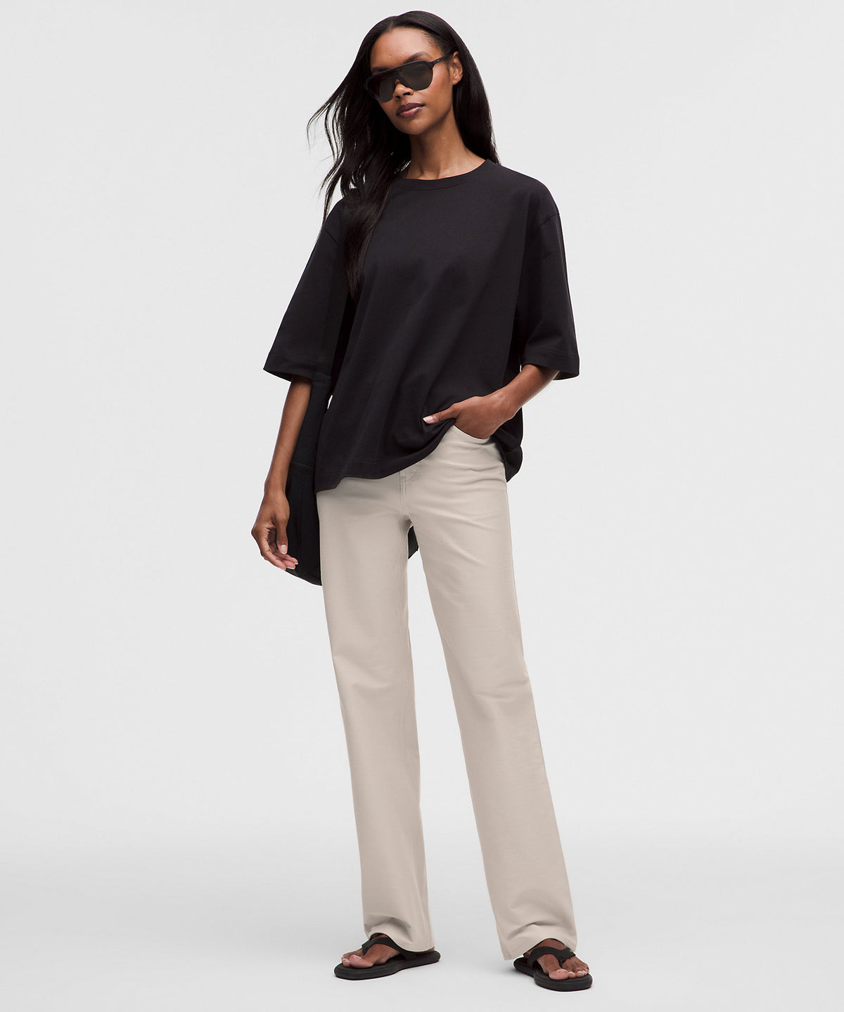 Lululemon EasyFive Mid-Rise Relaxed-Straight Pant Regular - Sand Dollar - imagen 1