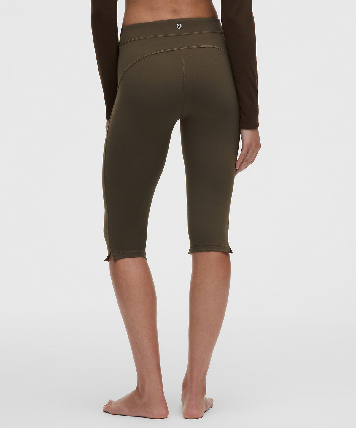 Lululemon Groove High-Rise Notched-Hem Crop 15" - Olive Brown - imagen 3