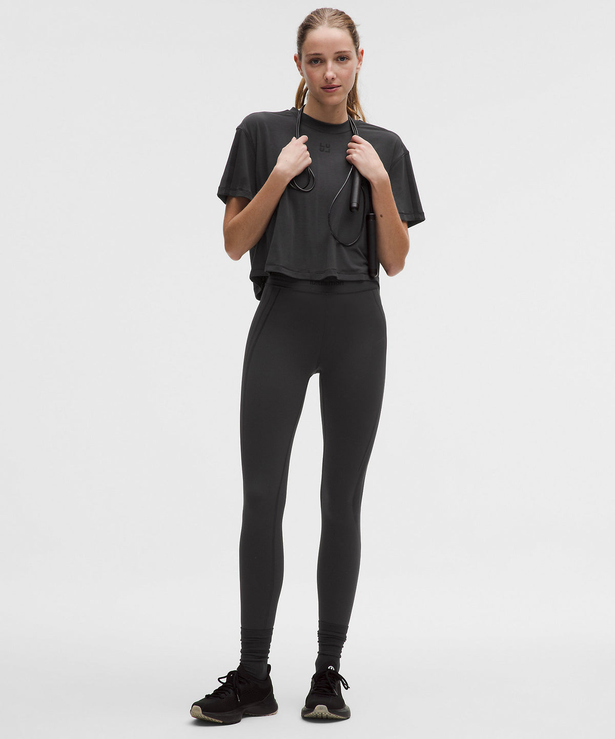 Lululemon Wunder Train High-Rise Tight 25" Flocked - Black - imagen 1