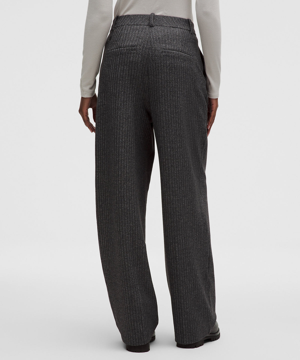 Lululemon Daydrift High-Rise Wide-Leg Trouser Regular Herringbone - Heathered Herringbone Heathered Deep Coal Black - imagen 3