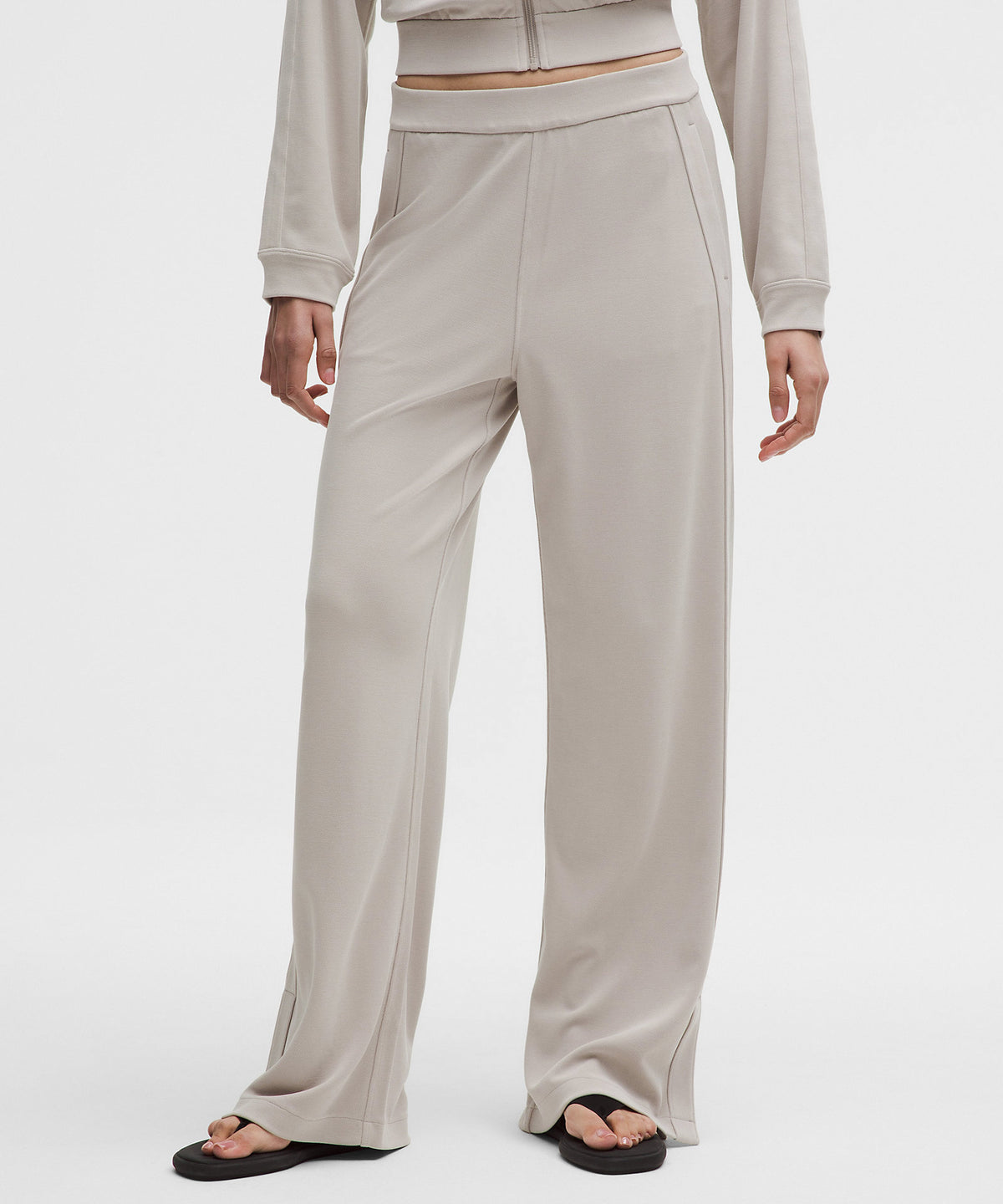 Lululemon Softstreme High-Rise Wide-Leg Pique Pant Regular - Downtown Tan - imagen 2