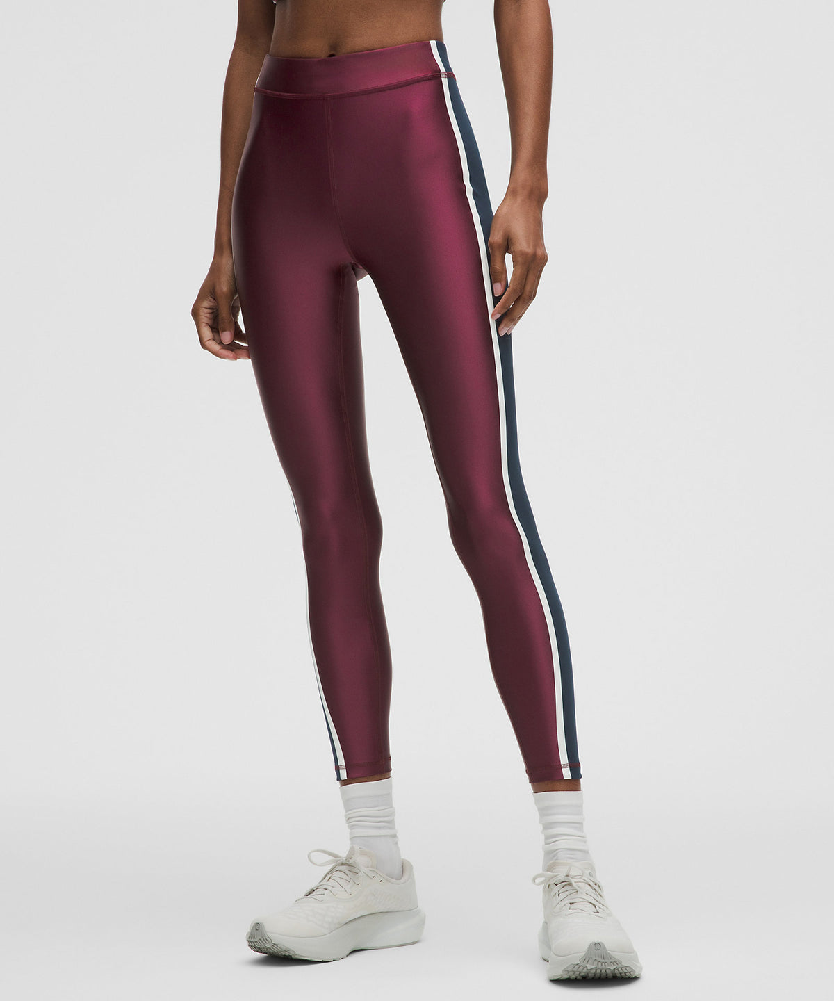Lululemon Satin Shine High-Rise Tight 25" Stripe - Burgundy Bay - imagen 2