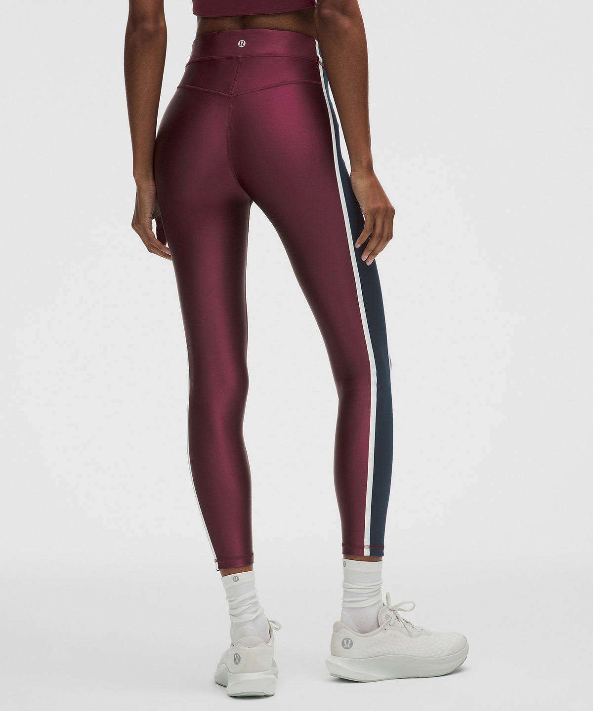 Lululemon Satin Shine High-Rise Tight 25" Stripe - Burgundy Bay - imagen 3