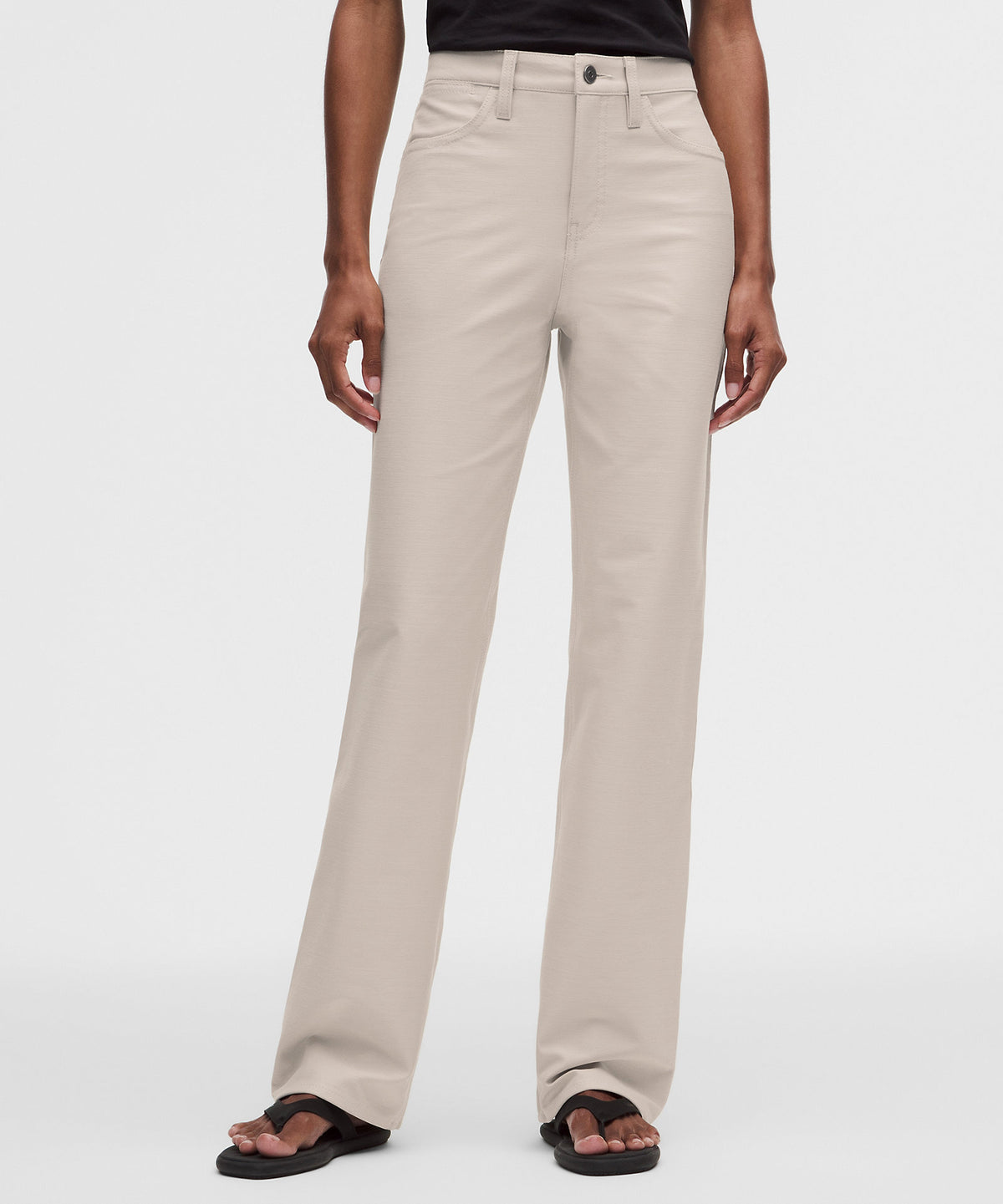 Lululemon EasyFive Mid-Rise Relaxed-Straight Pant Short - Sand Dollar - imagen 2