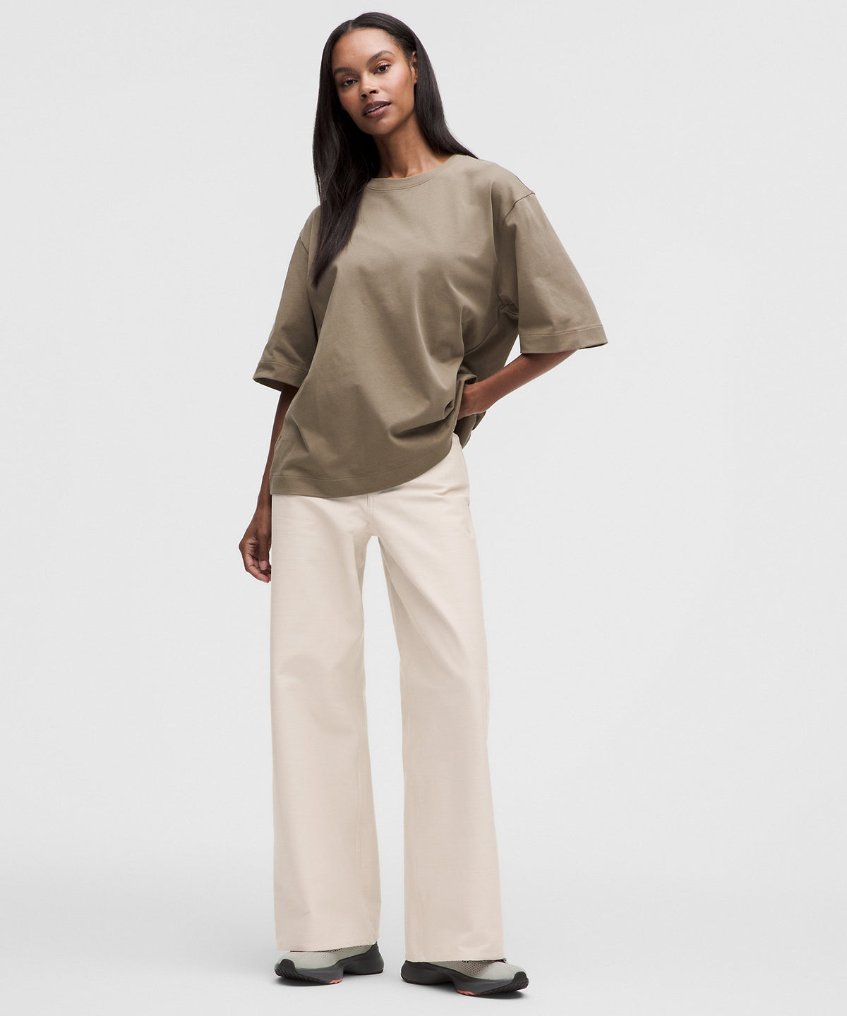 Lululemon EasyFive Low-Rise Classic Wide-Leg Pant Tall - Sand Dollar - imagen 1