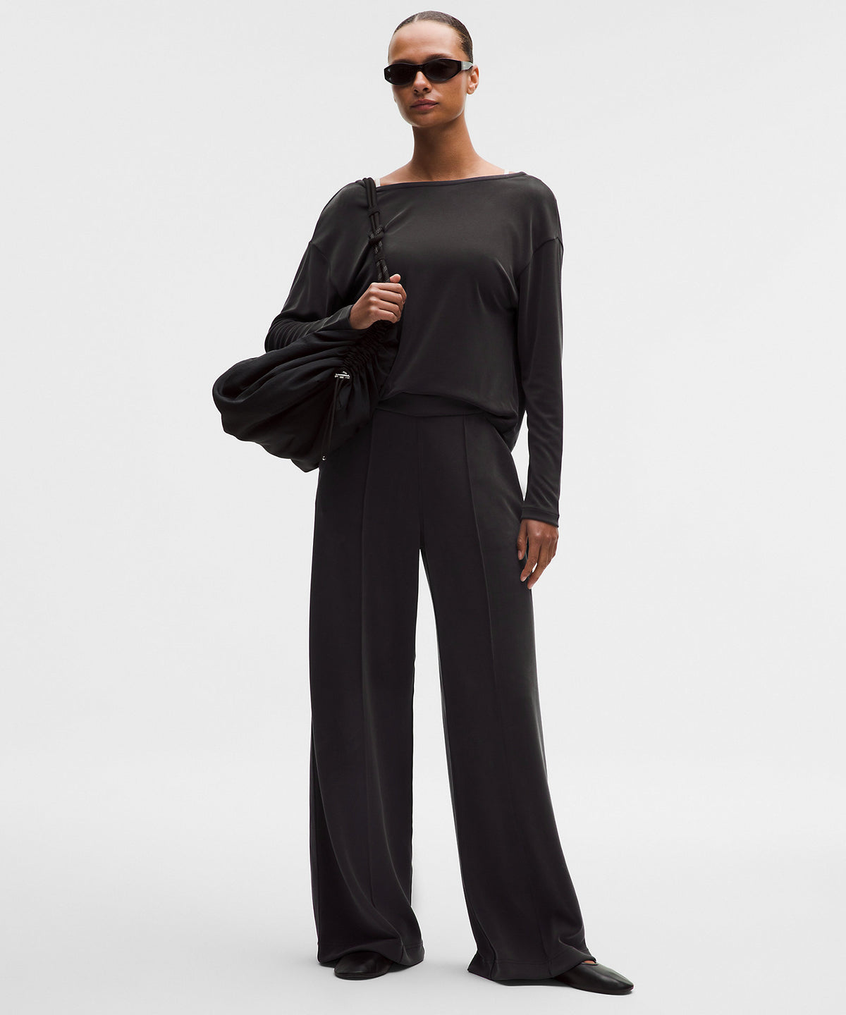Lululemon Softstreme Pintuck High-Rise Wide-Leg Pant Regular - Black - imagen 1