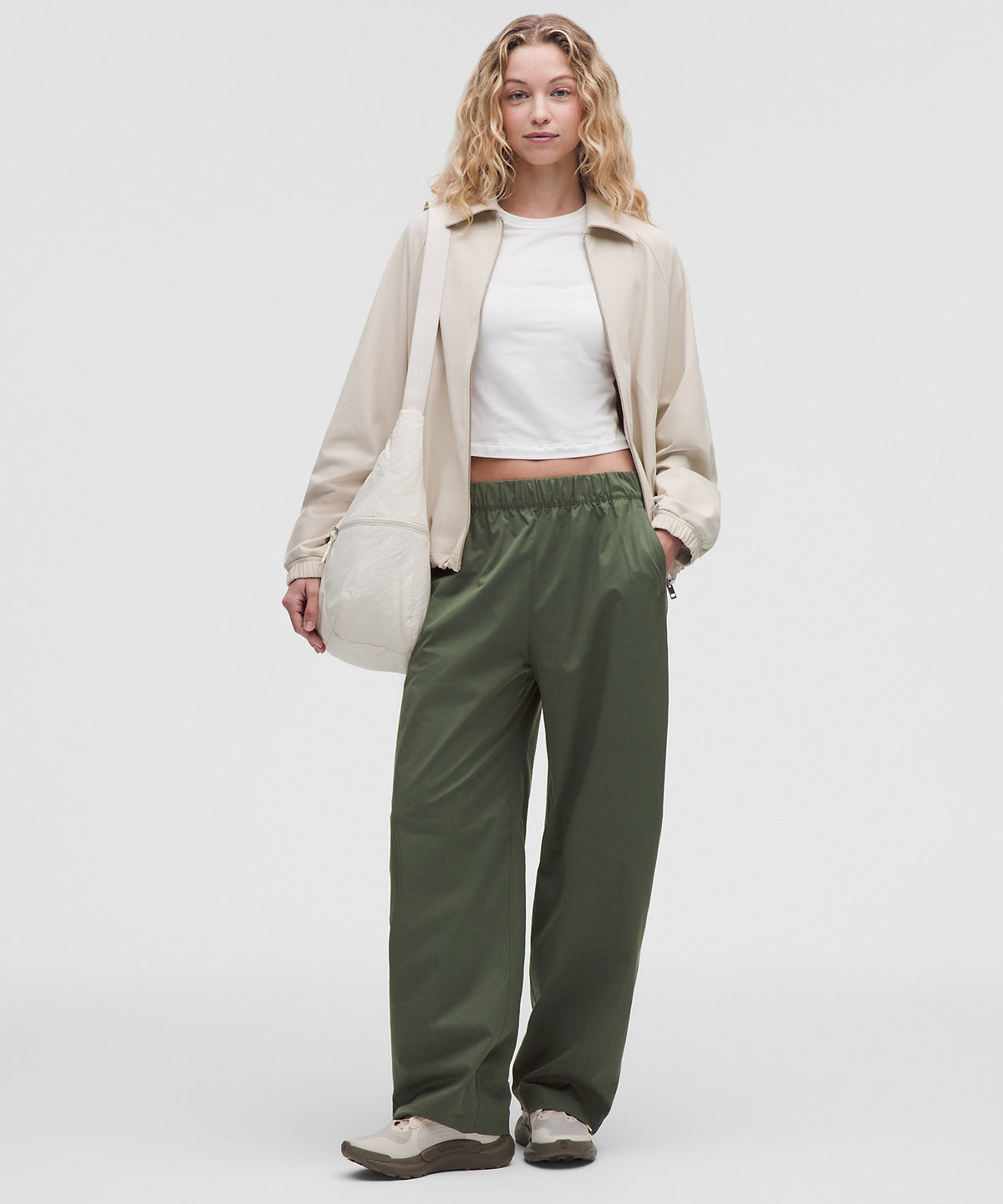 Lululemon Woven Mid-Rise Barrel-Leg Pant Regular - Sassy Sage - imagen 1
