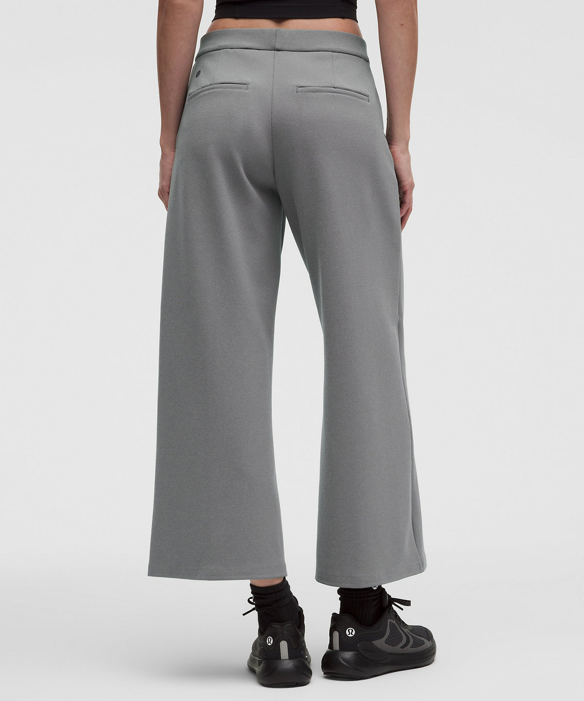 Lululemon Daydrift Mid-Rise Cropped Wide-Leg Trouser Twill - Heathered Onyx Grey - imagen 3