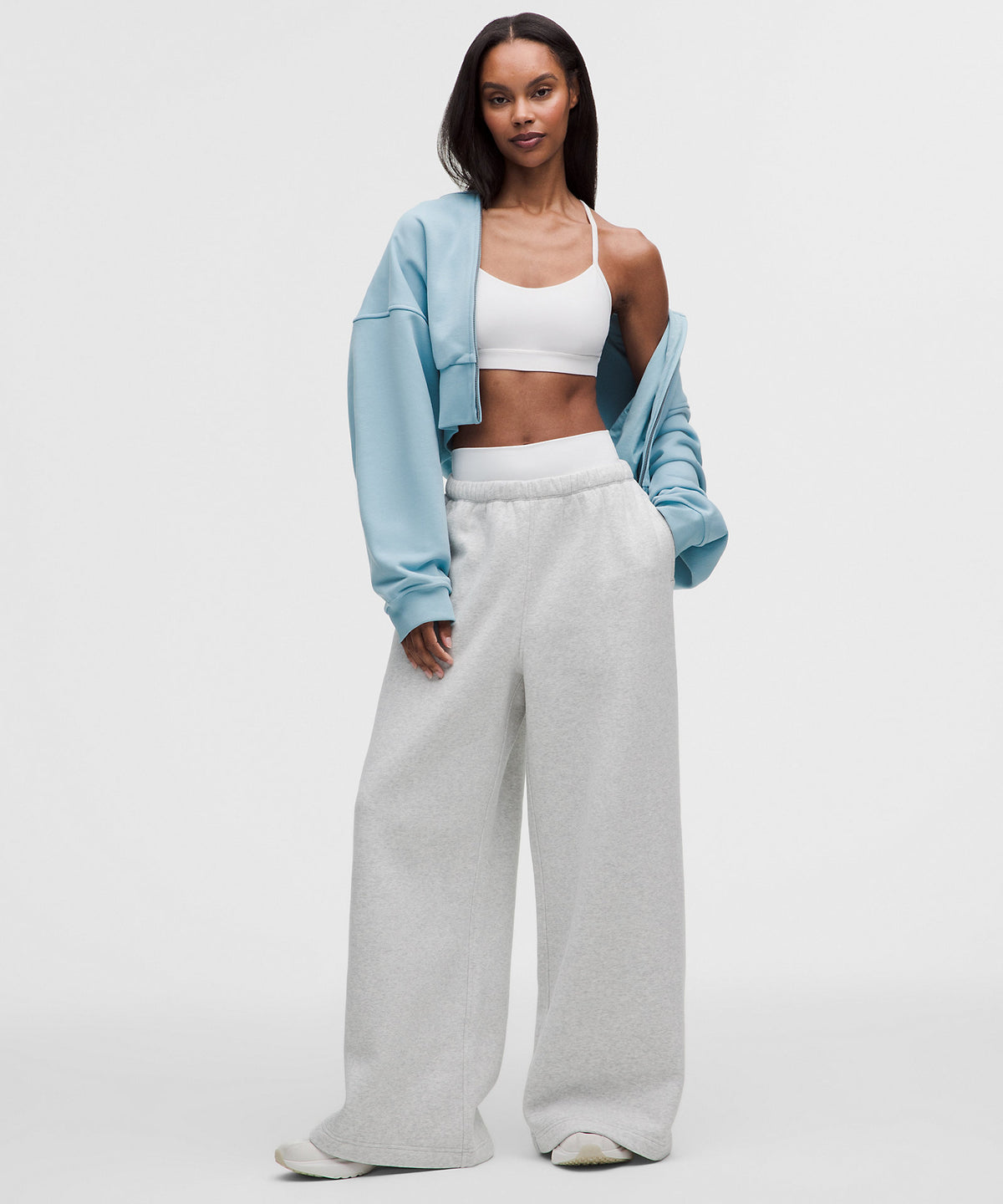 Lululemon Women's Steady State SuperLoft Oversized Wide-Leg Pant - Heathered Core Ultra Light Grey - imagen 1