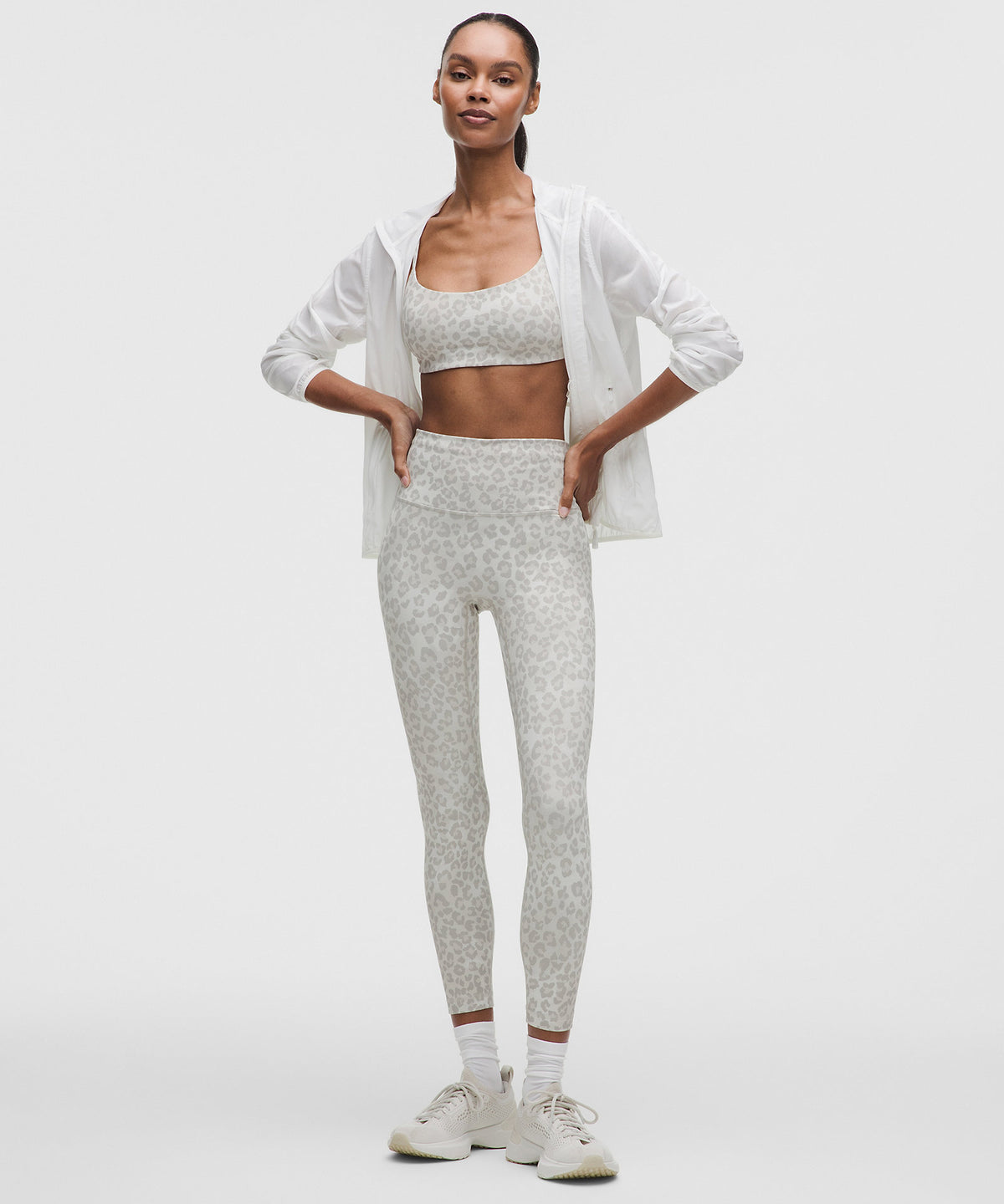 Lululemon Wunder Train No Line High-Rise Tight 25" - True Leopard White Multi - imagen 1