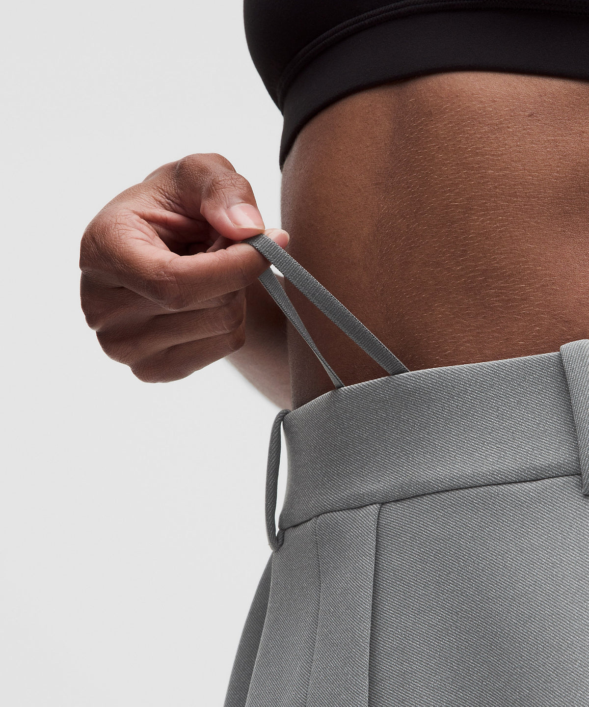 Lululemon Daydrift High-Rise Wide-Leg Trouser Short Twill - Heathered Onyx Grey - imagen 4