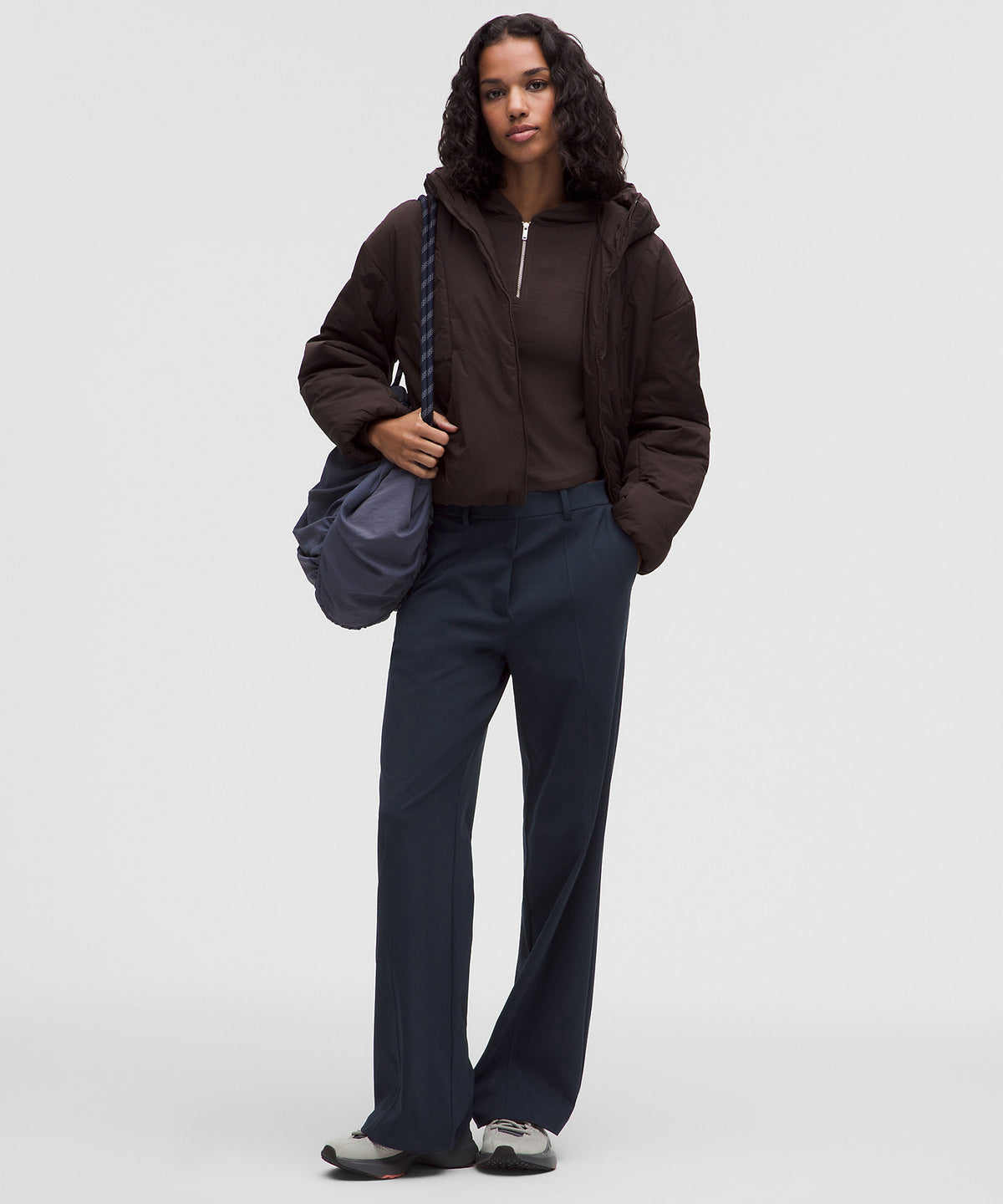 Lululemon Daydrift Mid-Rise Stacked-Leg Trouser Short - True Navy - imagen 1