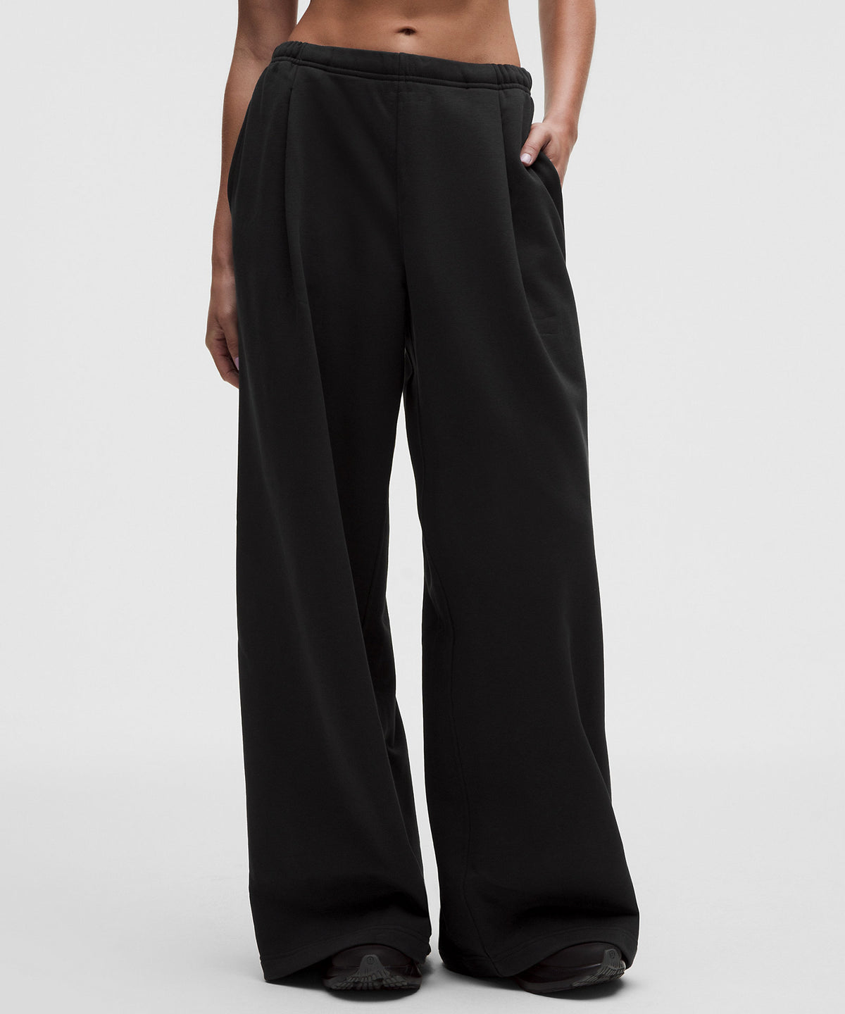 Lululemon French Terry Mid-Rise Wide-Leg Pant - Black - imagen 2