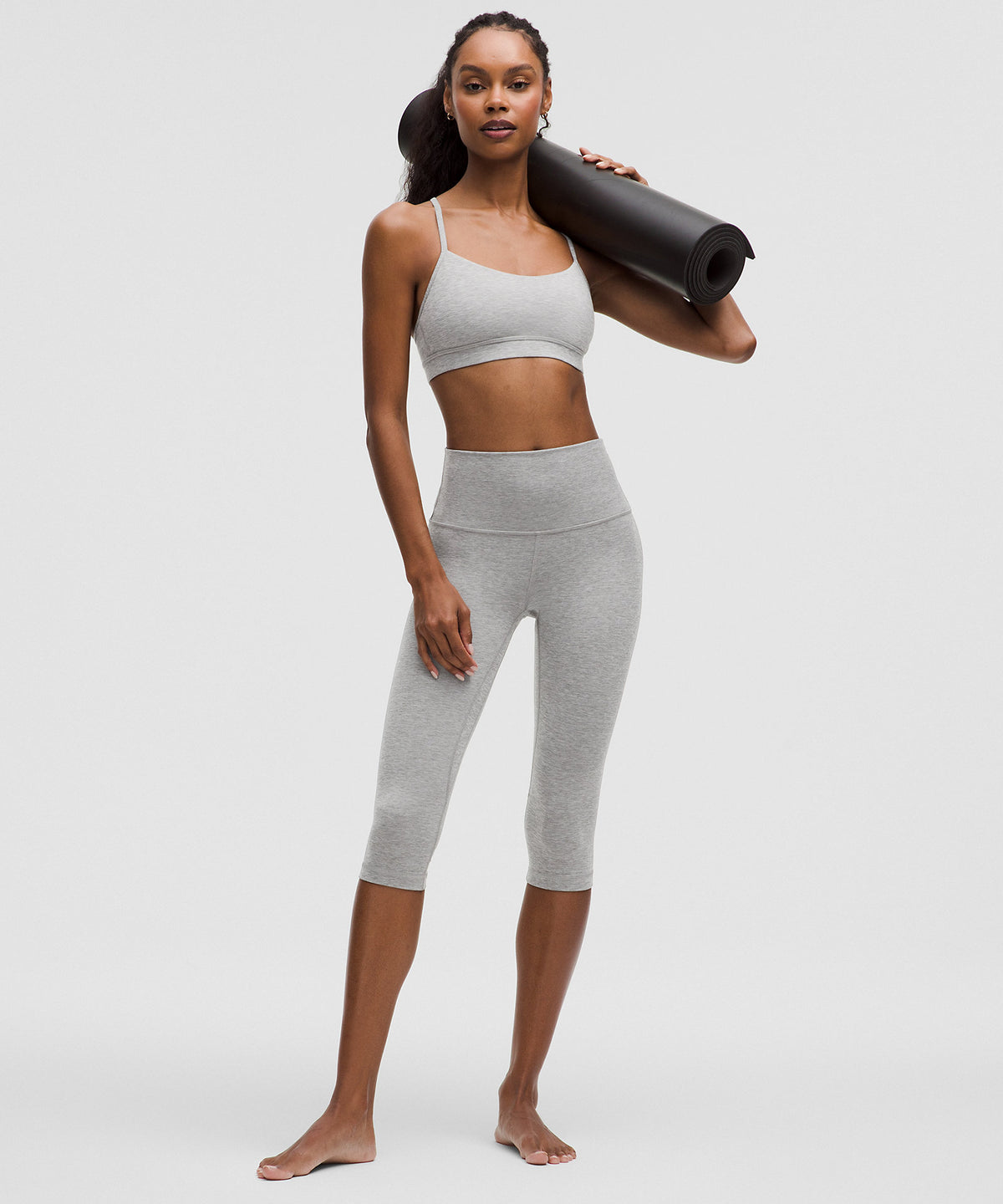 Lululemon Align™ High-Rise Crop 17" - Heathered Core Medium Grey - imagen 1
