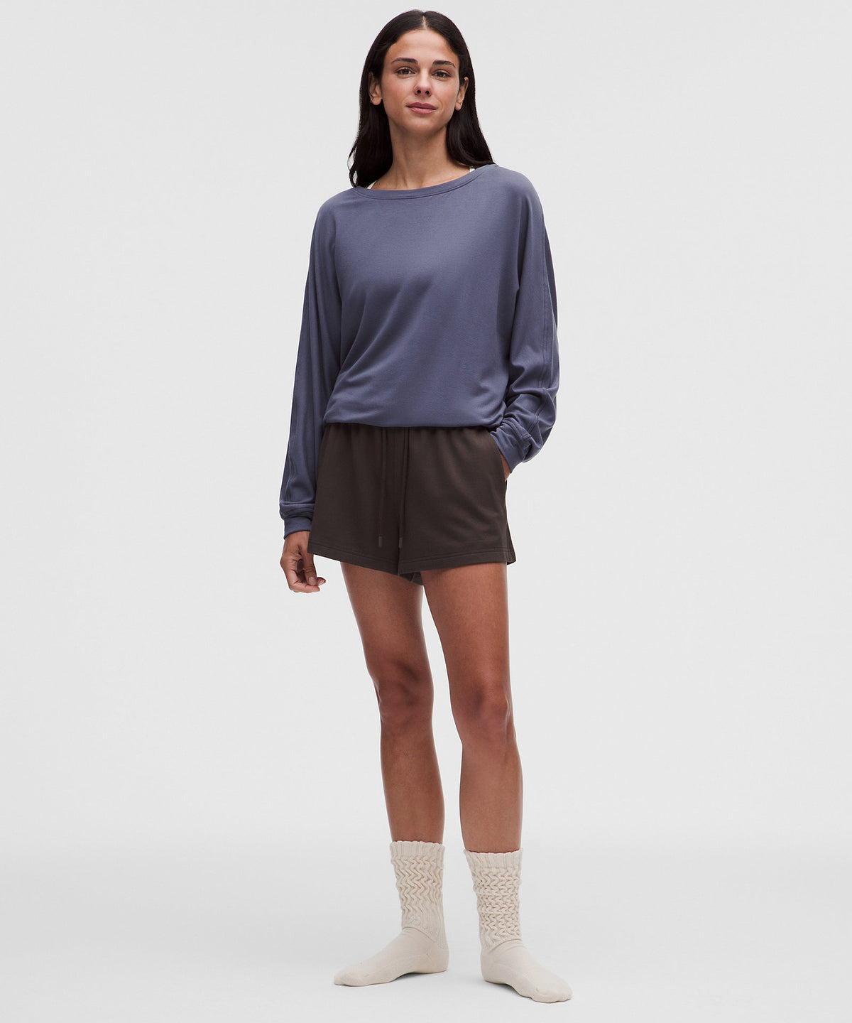 Lululemon BeCalm Mid-Rise Short 3" - Mahogany Muse - imagen 1
