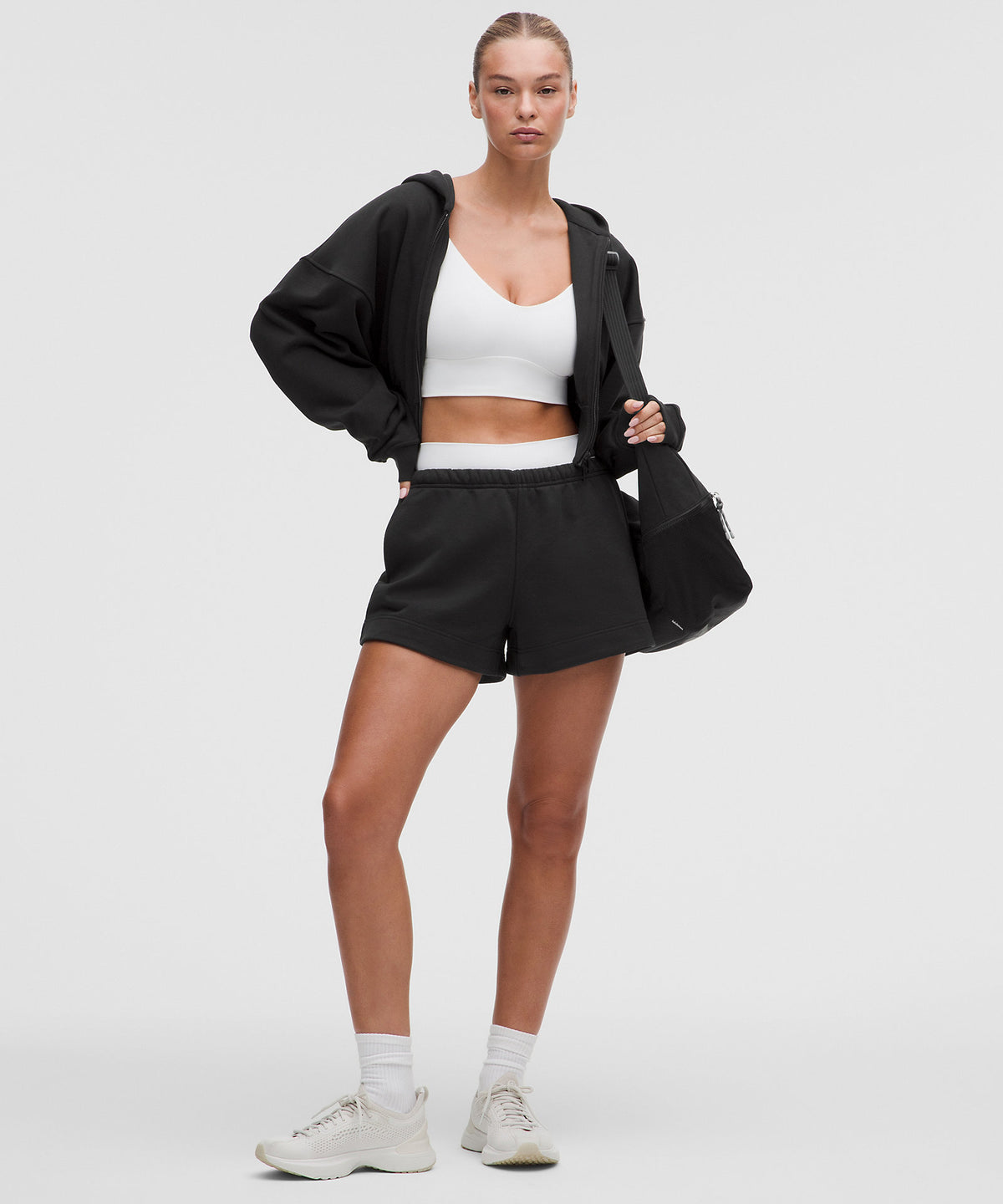 Lululemon French Terry Mid-Rise Short 3.5" - Black - imagen 1