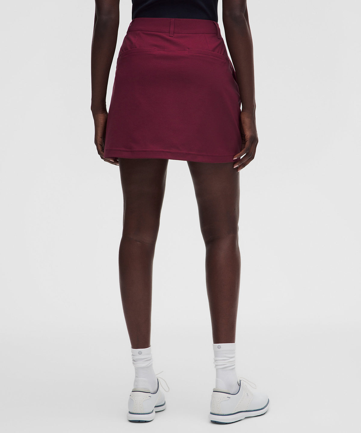 Lululemon Stretch Twill Front Pleat Golf Skirt Embroidered Logo - Burgundy Bay - imagen 3